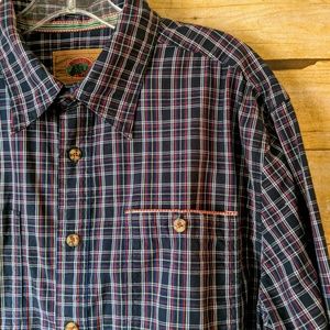Boston Traders | Blue/Red/White Plaid Shirt | XL